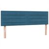 vidaXL Cama box spring con colch&oacute;n terciopelo azul oscuro 140x210 cm