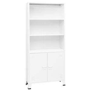 vidaXL Estanter&iacute;a industrial acero blanco 80x32x180 cm