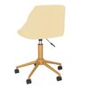 vidaXL Sillas de comedor giratorias 4 unidades terciopelo crema