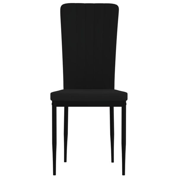 vidaXL Sillas de comedor 4 unidades terciopelo negro