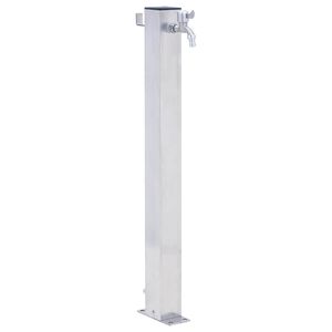 vidaXL Fuente de agua para jard&iacute;n acero inoxidable cuadrada 60 cm