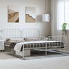 vidaXL Estructura cama sin colch&oacute;n con estribo metal blanco 183x213 cm