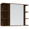 vidaXL Set de muebles de baño 4 pzas madera contrachapada marrón roble