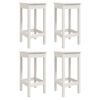 vidaXL Set de mesa y taburetes altos jardín 5 pzas madera pino blanco