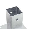vidaXL Bases para postes cuadradas 12 uds. Plata 71x71 mm