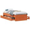 vidaXL Cama sin colch&oacute;n con cajones madera de pino marr&oacute;n 100x200 cm