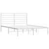 vidaXL Estructura cama sin colch&oacute;n con cabecero metal blanco 120x190cm