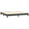 vidaXL Cama box spring con colch&oacute;n terciopelo gris oscuro 200x200 cm