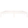 vidaXL Estructura de cama sin colch&oacute;n madera de pino blanco 160x200 cm