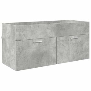 vidaXL Mueble de lavabo con puerta Gris Concreto Madera de ingenier&iacute;a