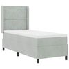 vidaXL Cama tipo Box Spring Gris Claro 80 x 200 cm Terciopelo