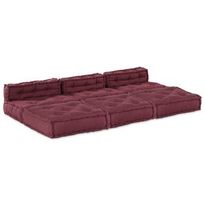 vidaXL Unidad de Sof&aacute; Modular 4 pcs Casta&ntilde;o Tela