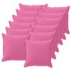 vidaXL Funda de almohada 12 uds. HOUTEN Rosa 50 x 50 cm Poli&eacute;ster