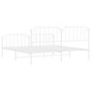 vidaXL Estructura cama sin colch&oacute;n con estribo metal blanco 200x200 cm
