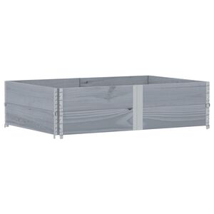 vidaXL Jardinera de madera maciza de pino gris 150x100 cm