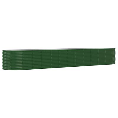 vidaXL Jardinera acero con recubrimiento en polvo verde 507x100x68 cm