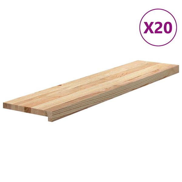 vidaXL Pelda&ntilde;os escalera 20 uds sin tratar 110x30x2cm