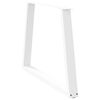 vidaXL Patas para mesa de comedor en forma de V (2 unidades), color blanco, 90 x (72-73,3) cm, acero