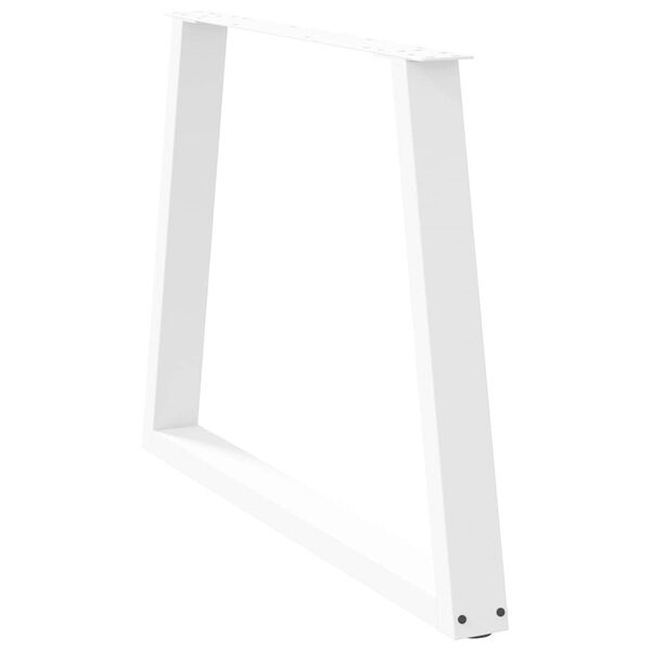 vidaXL Patas para mesa de comedor en forma de V (2 unidades), color blanco, 90 x (72-73,3) cm, acero