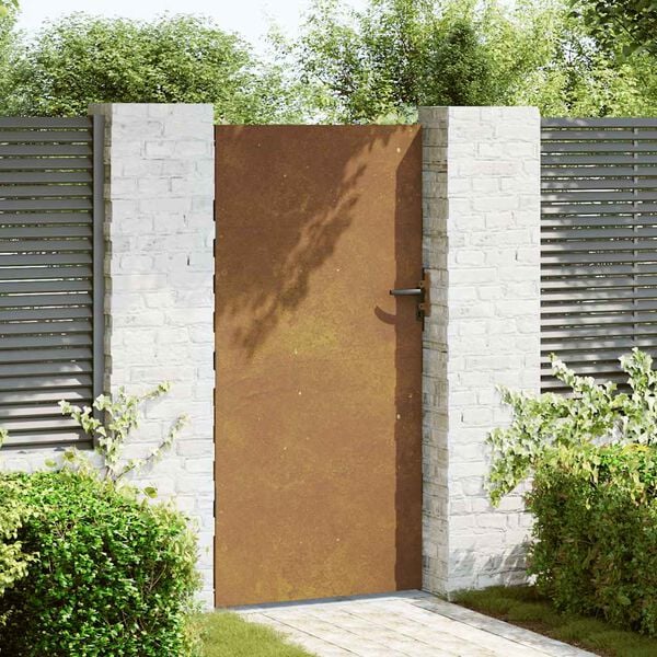vidaXL Puerta de jard&iacute;n acero corten 85x200 cm