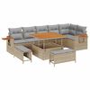 vidaXL Conjunto de sof&aacute;s de jard&iacute;n 11 uds. 9-N&uacute;mero de plazas