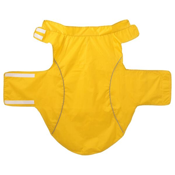 vidaXL Chubasquero para perros con bandas reflectantes amarillo 3XL