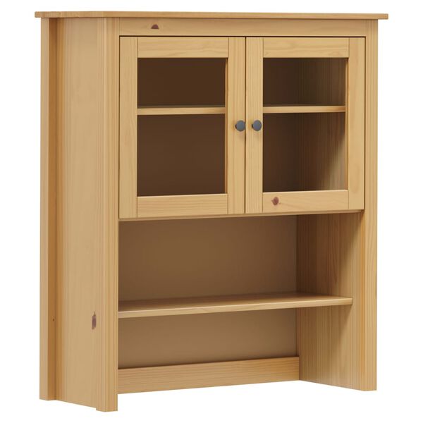 vidaxL Encimera aparador Hill madera maciza pino marr&oacute;n 90x33x100 cm