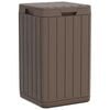 vidaXL Cubo de basura de exterior PP marr&oacute;n 38x38x65 cm