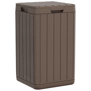 vidaXL Cubo de basura de exterior PP marr&oacute;n 38x38x65 cm