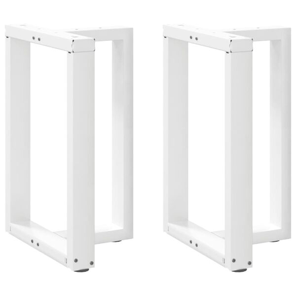 vidaXL Patas para mesa de comedor en forma de T (2 unidades), color blanco, 50 x 35 x (72-73) cm, acero