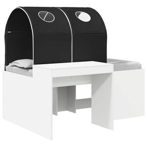 vidaXL Cama con T&uacute;nel 3 uds. Roble Artisian y Negro