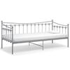 vidaXL Estructura de sof&aacute; cama sin colch&oacute;n metal gris 90x200 cm