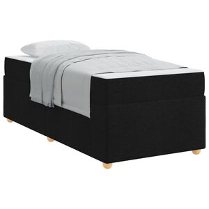 vidaXL Estructura de cama con colch&oacute;n Negro 80 x 200 cm tela