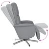 vidaXL Sill&oacute;n reclinable con reposapi&eacute;s tela gris claro