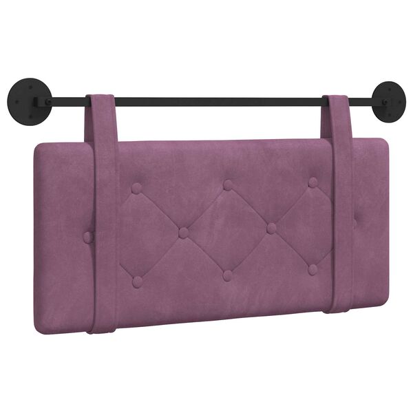 vidaXL Cabecera Colgante Morado 90 x 55 x 5 cm Terciopelo