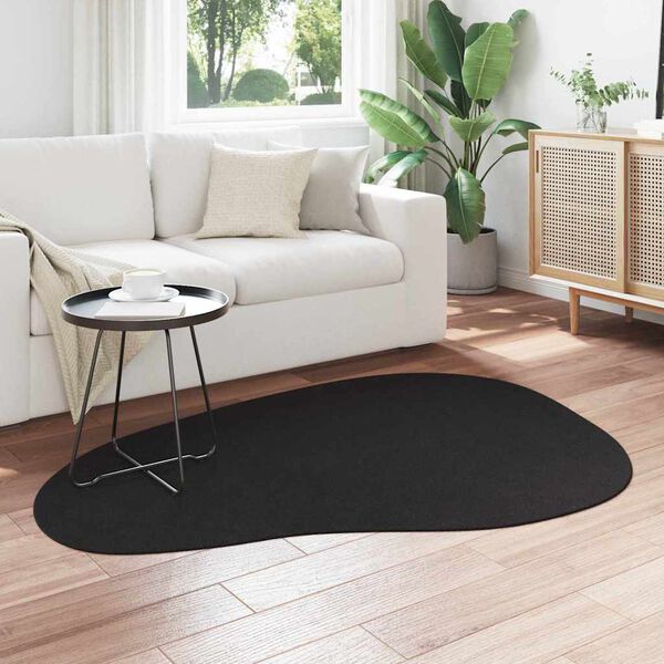 vidaXL Alfombra HUARTE Negro 120 x 170 cm Poliéster