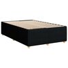 vidaXL Cama box spring con colch&oacute;n tela negro 120x200 cm