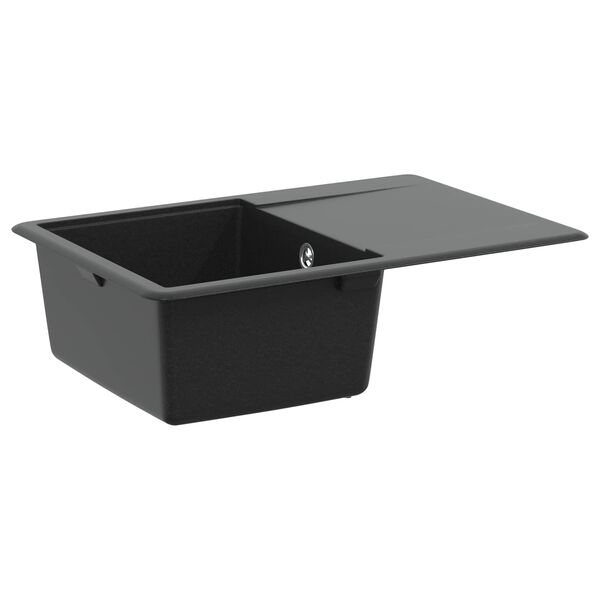 vidaXL Lavabo Negro 670 x 460 mm granito