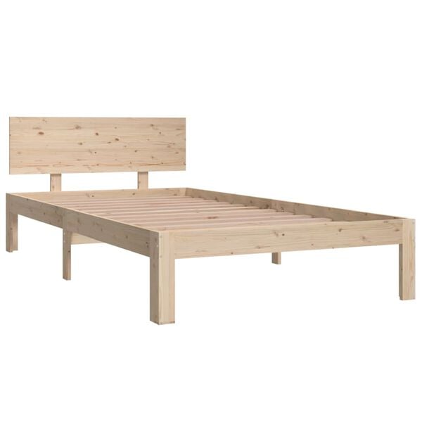 vidaXL Estructura de cama sin colchón madera maciza de pino 100x200 cm