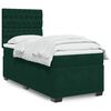 vidaXL Cama box spring con colch&oacute;n terciopelo verde oscuro 90x200 cm