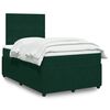 vidaXL Cama box spring con colch&oacute;n terciopelo verde oscuro 120x190 cm
