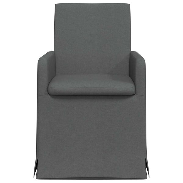vidaXL Sillas de comedor 2 pcs Gris oscuro 57 x 67 x 95 cm tela