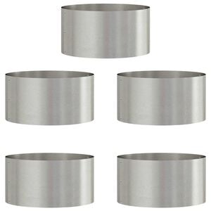 vidaXL Anillo para maceta 5 uds. Plateado 40 x 40 x 20 cm
