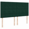 vidaXL Cama box spring con colch&oacute;n terciopelo verde oscuro 180x200 cm