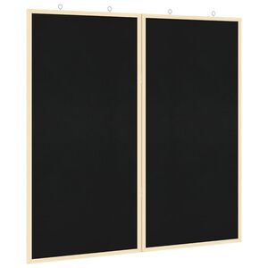 vidaXL Tablero de Anuncios Manual Negro 80 x 80 x 1.4 cm
