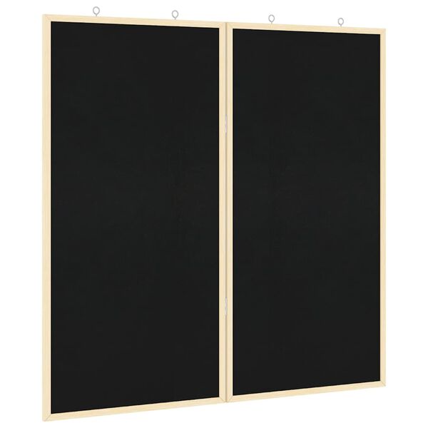 vidaXL Tablero de Anuncios Manual Negro 80 x 80 x 1.4 cm