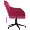 vidaXL Silla de oficina giratoria de terciopelo rojo tinto