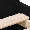 vidaXL Estructura de cama con cabecera Roble Negro 193 x 78 x 50 cm