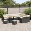 vidaXL Conjunto de sof&aacute;s de jard&iacute;n 12 pcs Negro rat&aacute;n sint&eacute;tico
