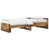 vidaXL Estructura de cama con cabecero Madera envejecida 80 x 200 cm
